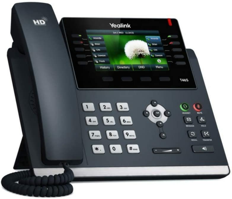 Yealink SIP-T46S PoE 16 Line IP Corded Conference Phone 4.3'' LCD Display (Renewed)