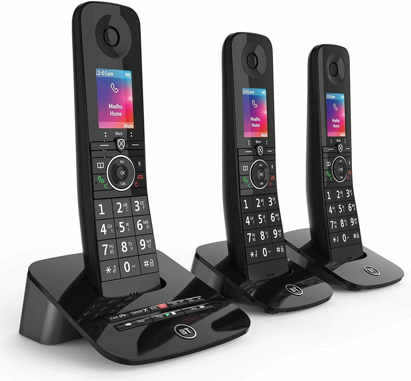 BT Premium Trio Digital Cordless Home Phone With 100% Nuisance Call Blocking (Renewed)