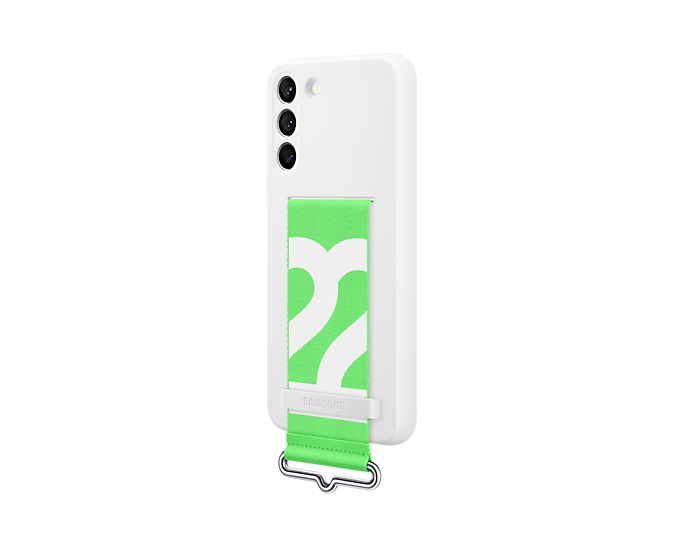 Samsung Galaxy S22+ Silicone Mobile Phone Cover With Strap White EF-GS906TWEGWW (Renewed)