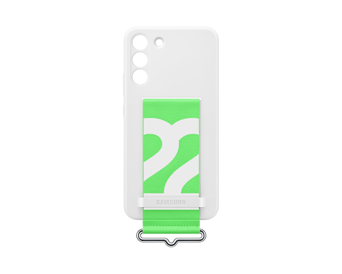Samsung Galaxy S22+ Silicone Mobile Phone Cover With Strap White EF-GS906TWEGWW (Renewed)
