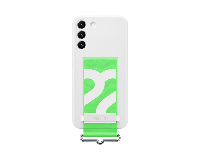 Samsung Galaxy S22+ Silicone Mobile Phone Cover With Strap White EF-GS906TWEGWW (Renewed)
