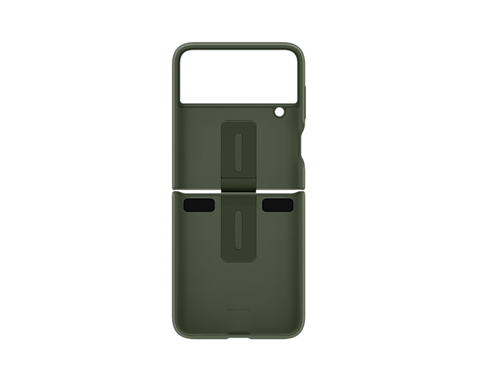 Samsung Silicone Phone Cover With Ring For Galaxy Z Flip4 Khaki EF-PF721TGEGWW (Renewed)