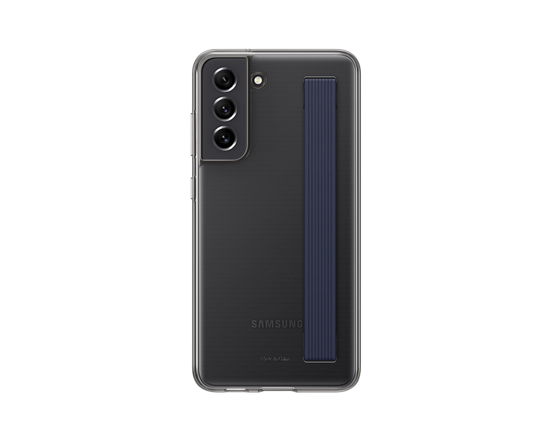 Samsung Galaxy S21 FE Clear Phone Cover With Strap Dark Grey EF-XG990CBEGWW (Renewed)