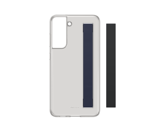 Samsung Galaxy S21 FE Clear Phone Cover With Strap Dark Grey EF-XG990CBEGWW (Renewed)