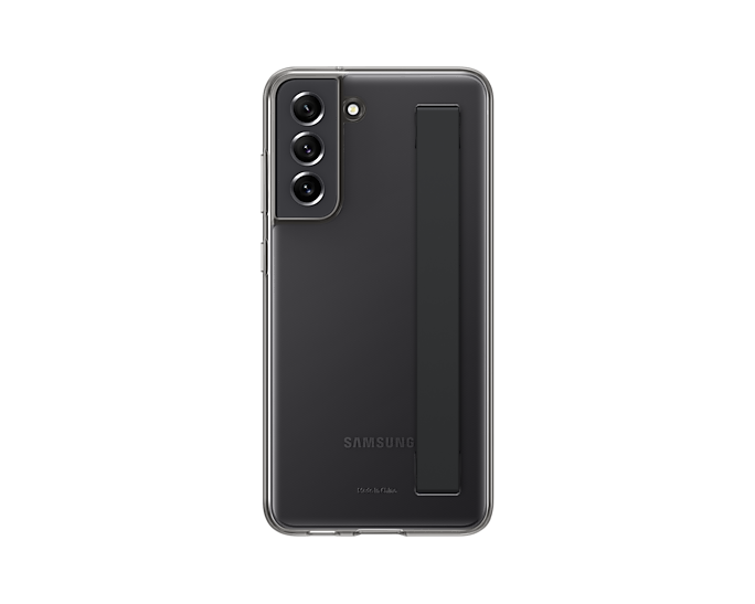 Samsung Galaxy S21 FE Clear Phone Cover With Strap Dark Grey EF-XG990CBEGWW (Renewed)