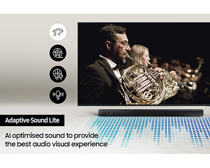 Samsung 3.0Ch All-in-one Soundbar S50B Lifestyle With Virtual DTS:X HW-S50B/XU (New / Open Box)