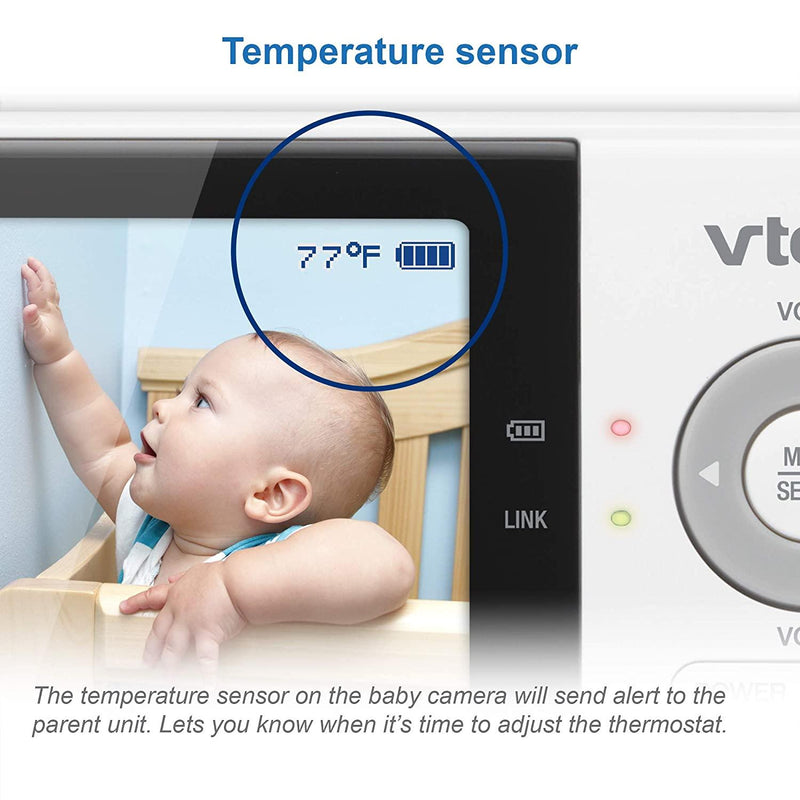 VTech Digital Video Baby Monitor VM819 2.8'' High- Resolution Colour LCD Display (Renewed)