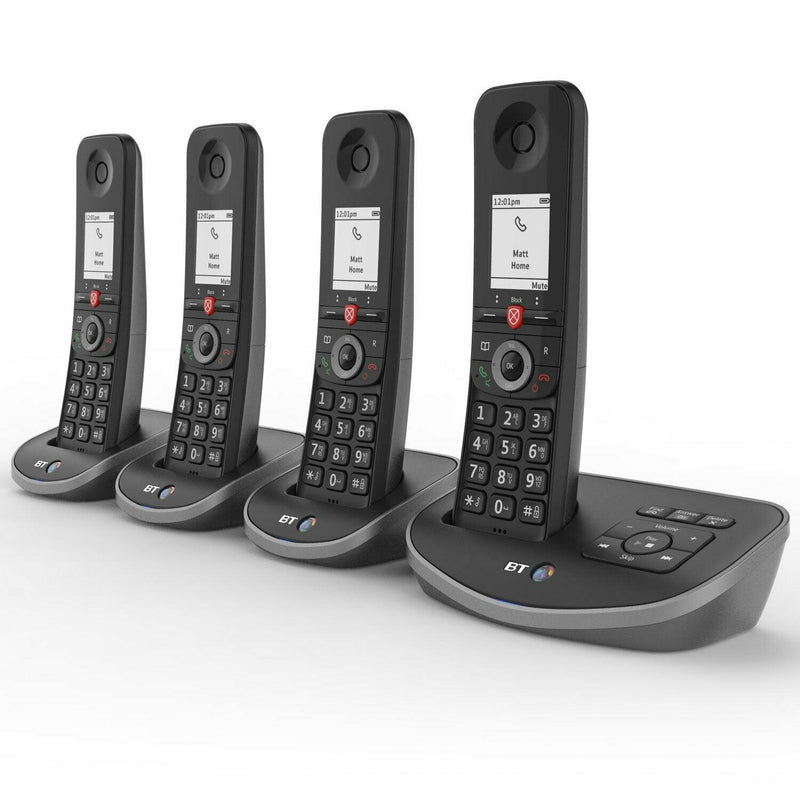 BT Advanced Quad Digital Cordless Phone Nuisance Call Blocker Answering Machine (Renewed)
