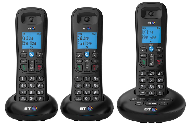 BT 3570 Trio Cordless Phone with Answering Machine (Renewed)