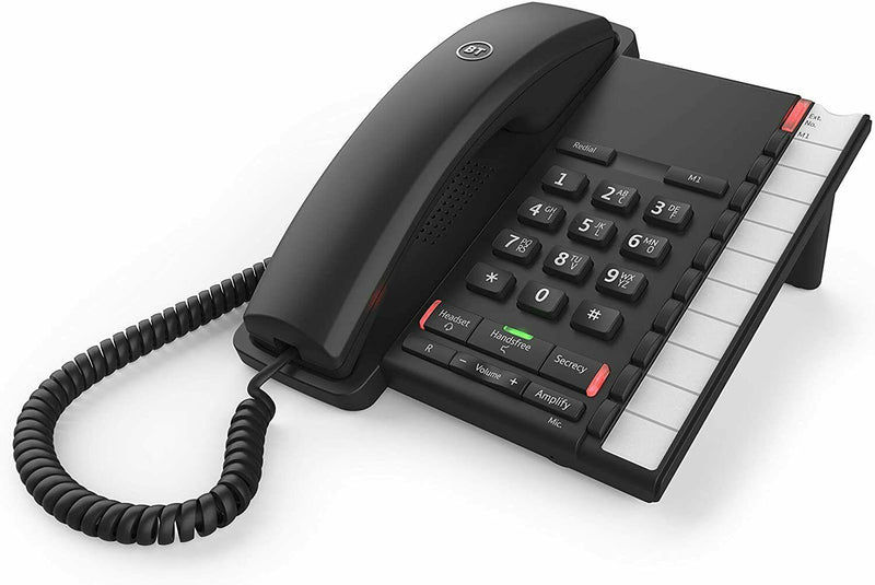BT Converse 2200 Corded Telephone With Speakerphone Black - 040208 (Renewed)