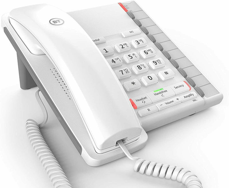 BT Converse 2200 Corded Telephone With Speakerphone White - 040207 (Renewed)
