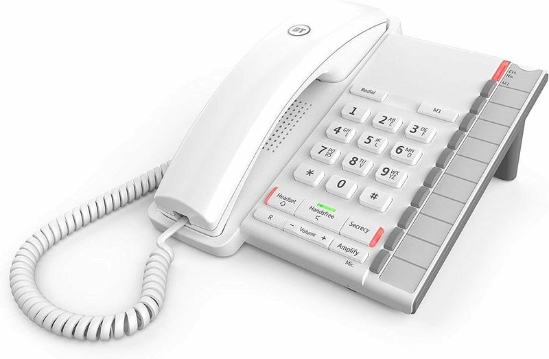 BT Converse 2200 Corded Telephone With Speakerphone White - 040207 (Renewed)