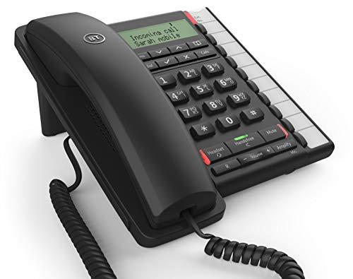 BT Converse 2300 Corded Desk Telephone 3 Line LCD Display With Caller ID Black (Renewed)