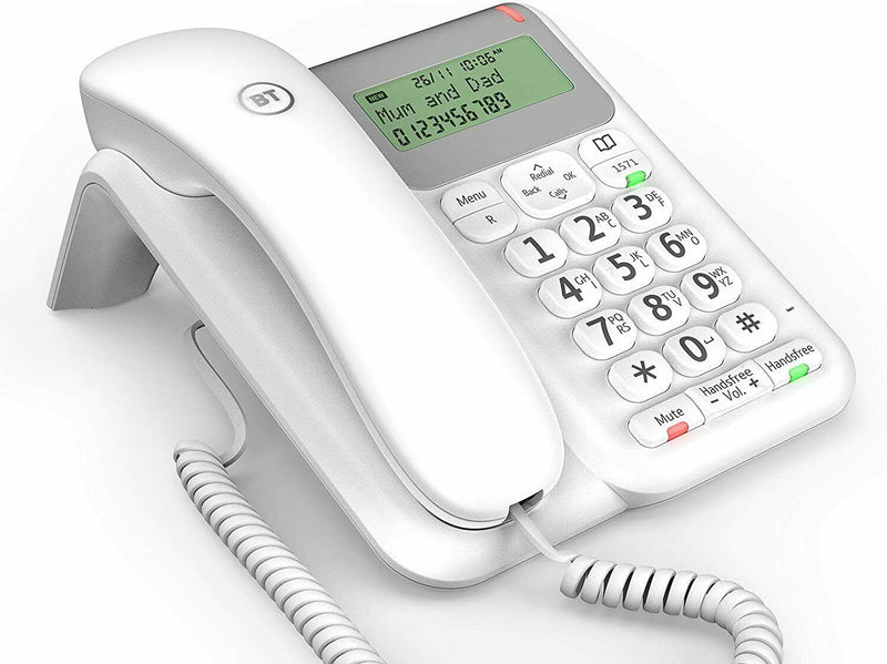 BT Decor 2200 Corded Telephone White (Renewed)