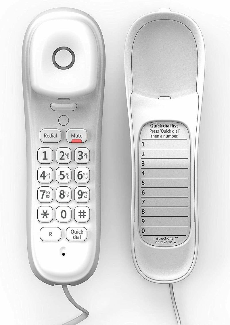 BT Duet 210 Gondola Corded Telephone In White - 061125 (Renewed)