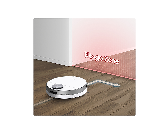 Samsung Robot Vacuum Jet Bot+ With Built-In Clean Station White VR30T85513W/EU (Renewed)