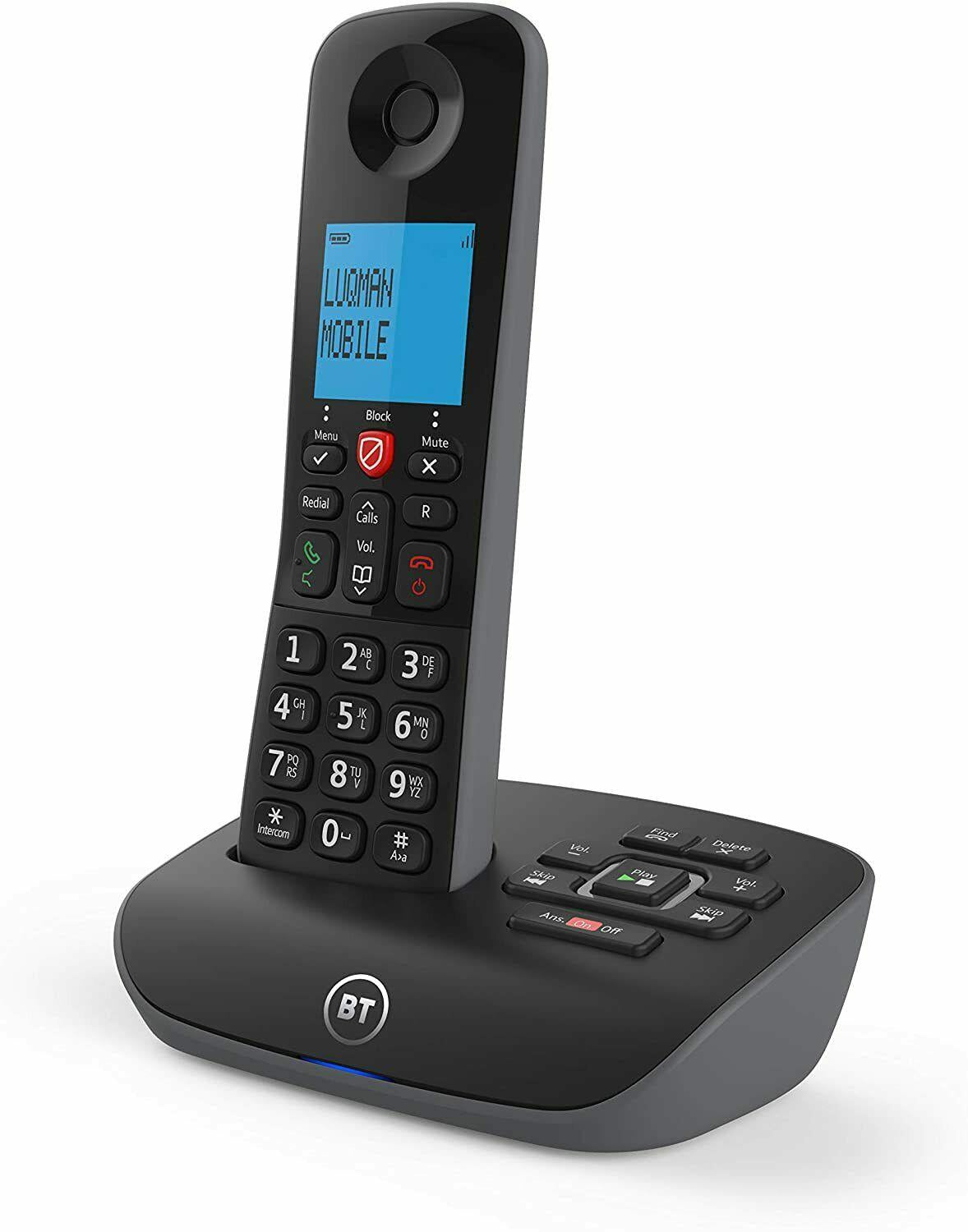 BT Essential Single Digital Cordless Answerphone With Nuisance Call Blocker (Renewed)