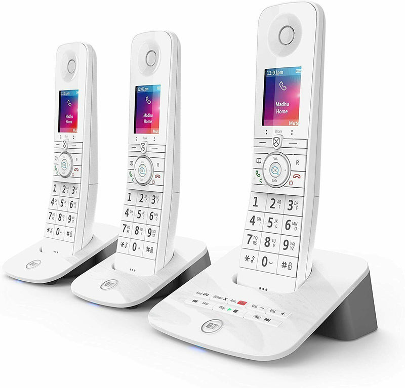 BT Premium Trio Digital Cordless Phone 100% Nuisance Call Blocking White (Renewed)