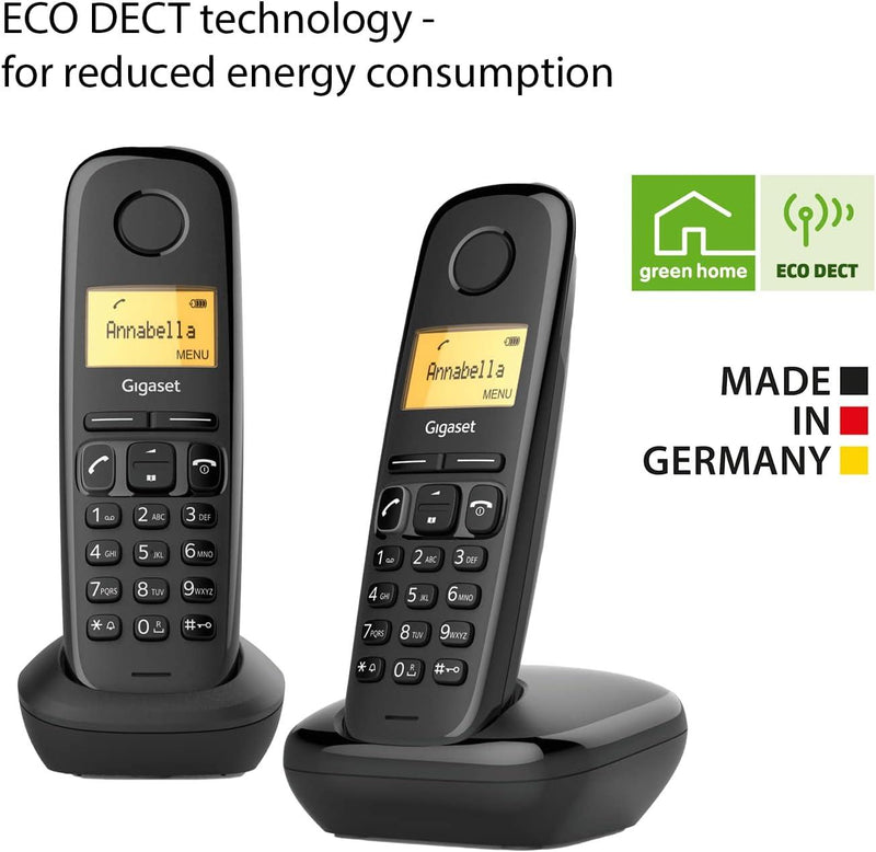 Gigaset A170 Duo Digital Cordless Home Telephone ECO DECT (Renewed)