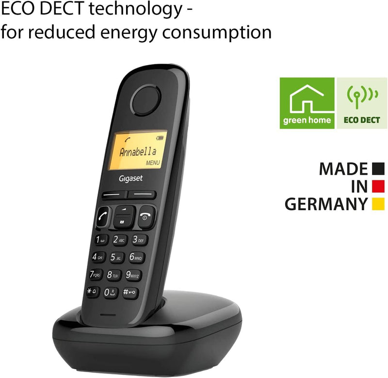 Gigaset A170 Single Digital Cordless Home Telephone ECO DECT (Renewed)