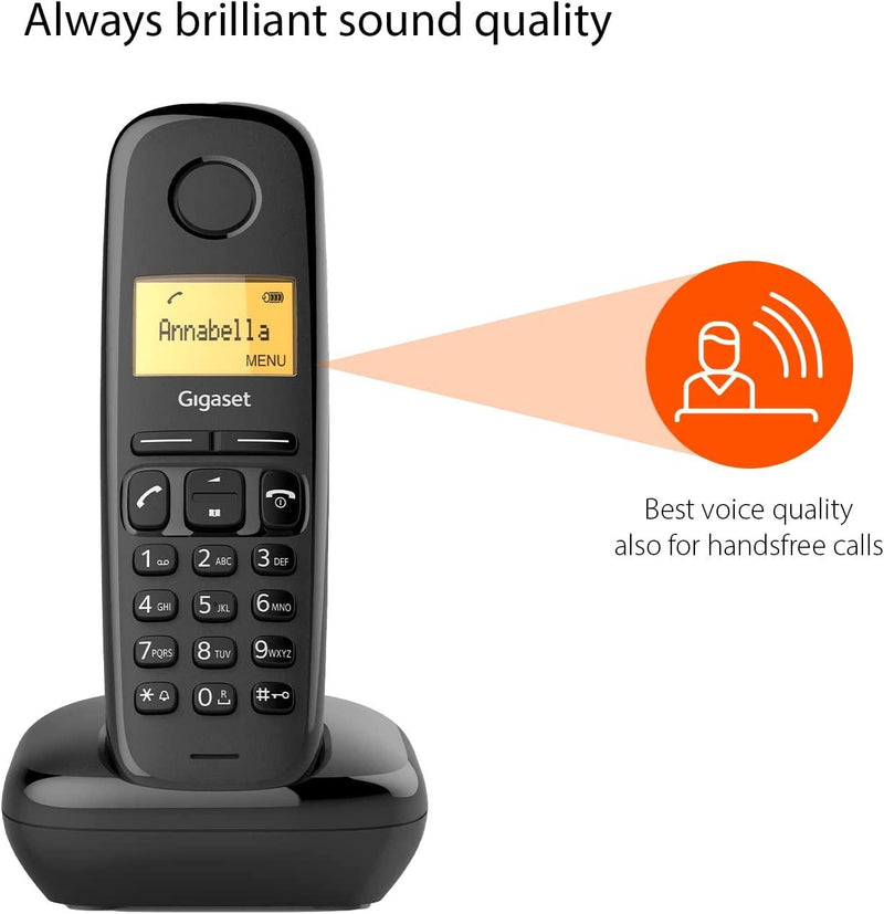 Gigaset A170 Single Digital Cordless Home Telephone ECO DECT (Renewed)