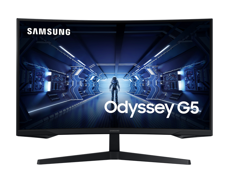 Samsung 27'' Gaming Monitor Curved QHD 144Hz Odyssey 2560x1440 LC27G55TQBUXXU (Renewed)