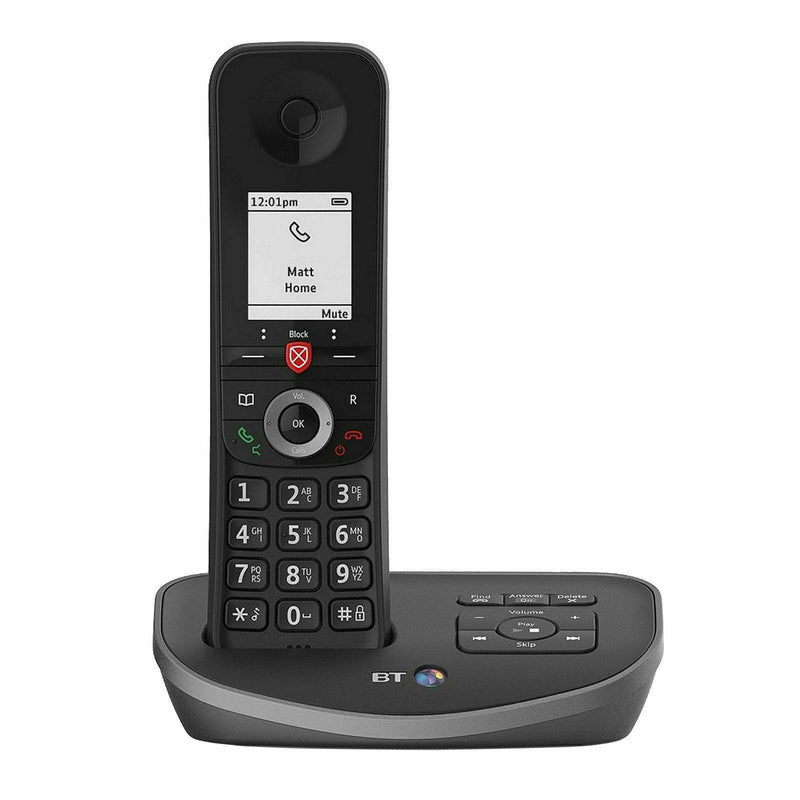 BT Digital Cordless Home Phone Advanced Z Single Advanced Call Blocker Black (Renewed)