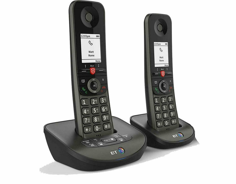 BT Digital Cordless Home Phone Advanced Z Twin Advanced Call Blocker Black (Renewed)