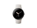Google Pixel Watch LTE 41mm Polished Silver Stainless Steel Chalk Active Band (Renewed)