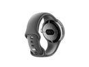 Google Pixel Watch LTE 41mm Polished Silver Stainless Steel Charcoal Active Band (New / Open Box)