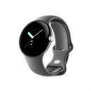 Google Pixel Watch LTE 41mm Polished Silver Stainless Steel Charcoal Active Band (Renewed)