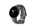 Google Pixel Watch LTE 41mm Polished Silver Stainless Steel Charcoal Active Band (Renewed)