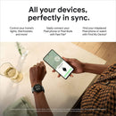 Google Pixel Watch LTE 41mm Polished Silver Stainless Steel Charcoal Active Band (Renewed)
