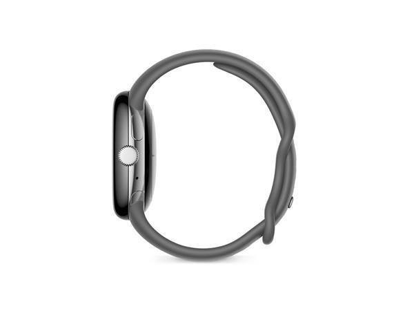 Google Pixel Watch LTE 41mm Polished Silver Stainless Steel Charcoal Active Band (Renewed)