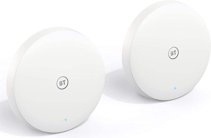 BT Mini Whole Home Wi-Fi 2 Disc Extender White  - 096449 (Renewed)