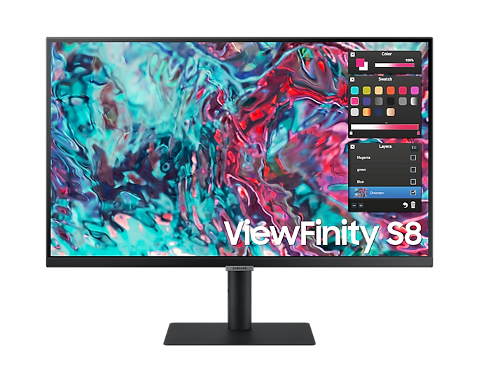 Samsung 27'' UHD Monitor ViewFinity IPS Thunderbolt 4 Speakers LS27B800TGUXXU (Renewed)