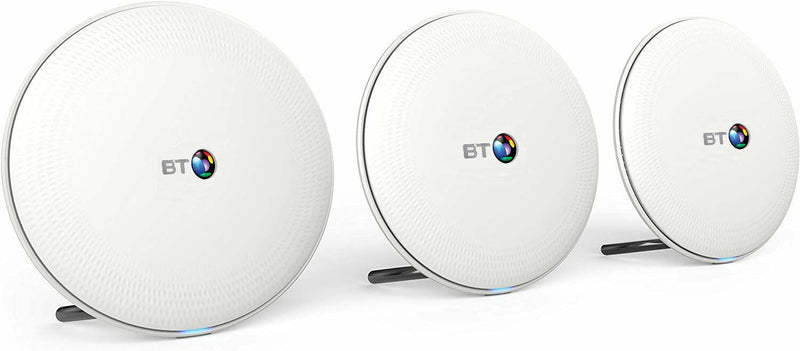 BT Whole Home Wi-Fi 3 Disc Set Seamless Super-Fast Wi-Fi Everywhere - 088269 (Renewed)