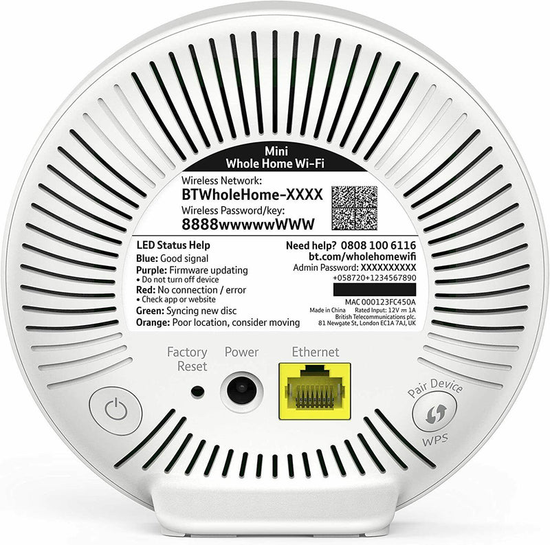 BT Mini Whole Home Wi-Fi 3 Disc Extender White - 096450 (Renewed)
