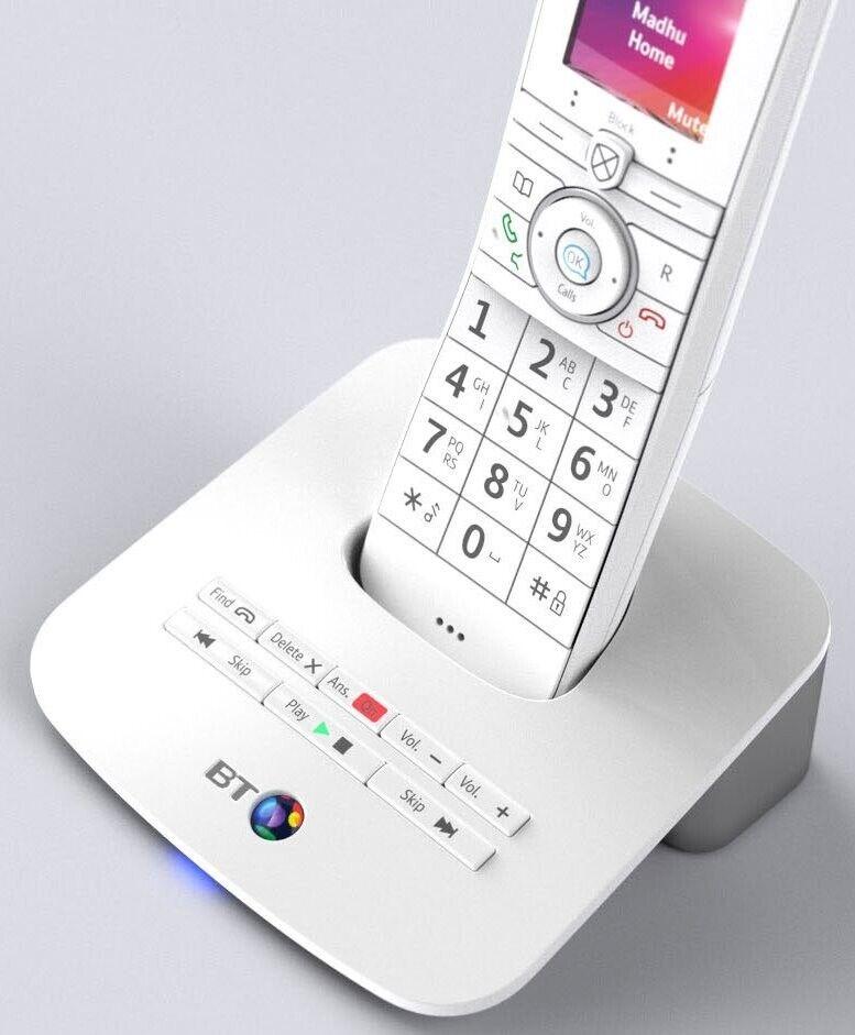 BT Premium Single Digital Cordless Phone 100% Nuisance Call Blocking White (Renewed)