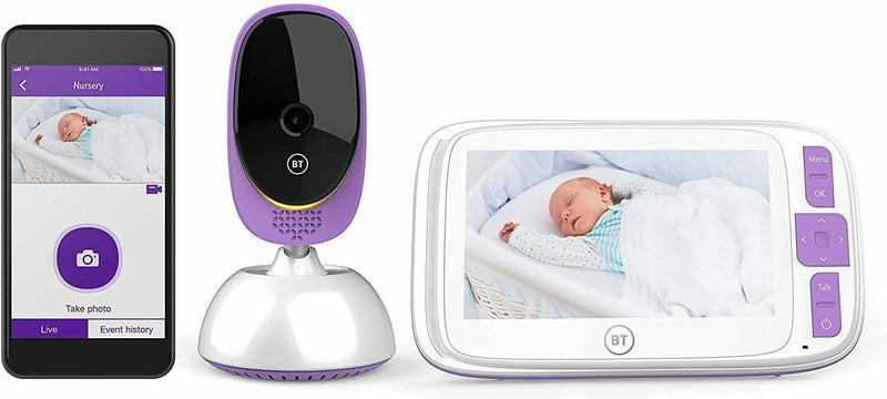 BT Smart Video Baby Monitor 6800 With 5 Inch Screen (Renewed)