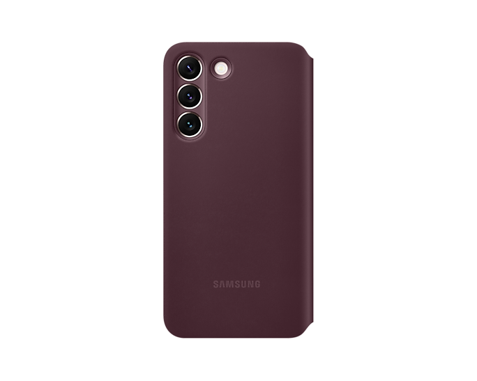 Samsung Galaxy S22 Smart Clear View Cover Burgundy EF-ZS901CEEGEW (Renewed)