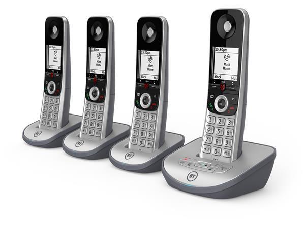 BT Advanced Z Quad Digital Cordless Phone Answering Machine Call Blocking Silver (New)