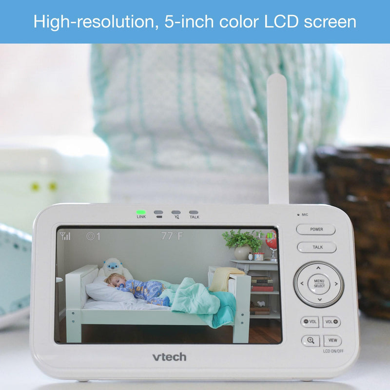 VTech VM5261 5'' Digital Video Baby Monitor With Pan Tilt Camera Wide-Angle Lens (New)