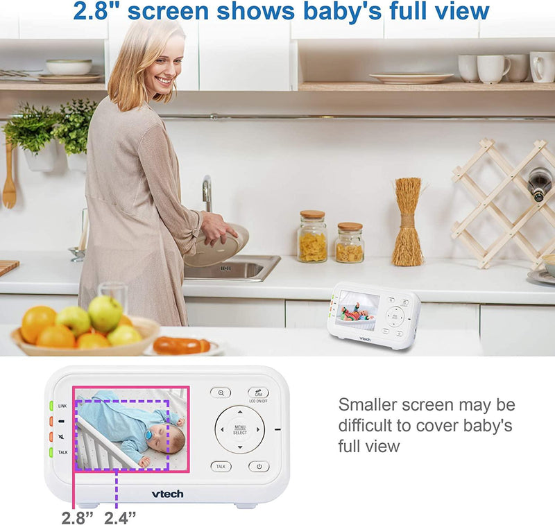 VTech VM3252 2.8'' Digital Video Baby Monitor Night Vision Volume Control (New)