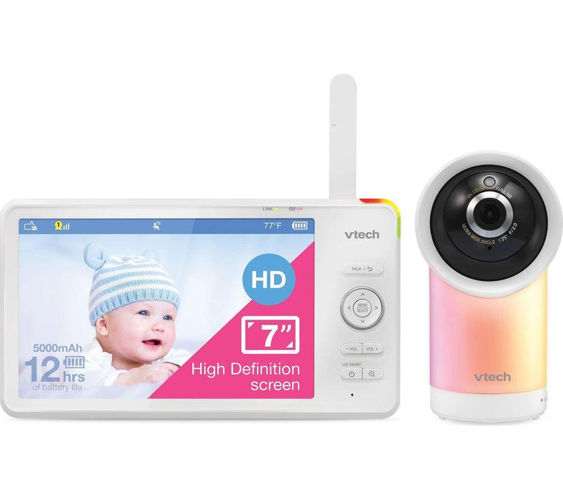 VTech RM7766 HD 7'' Wi-Fi 1080p Pan And Tilt Smart Video Baby Monitor (Renewed)