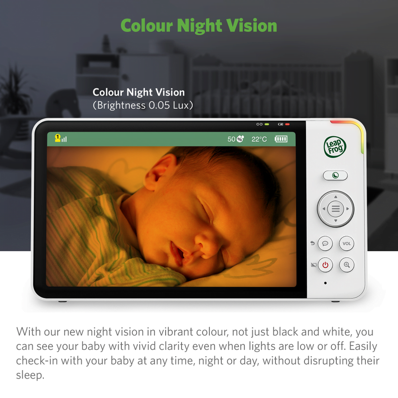 LeapFrog LF920HD Video Baby Monitor 7'' HD Wide-Angle Dispay Colour Night Vision (Renewed)