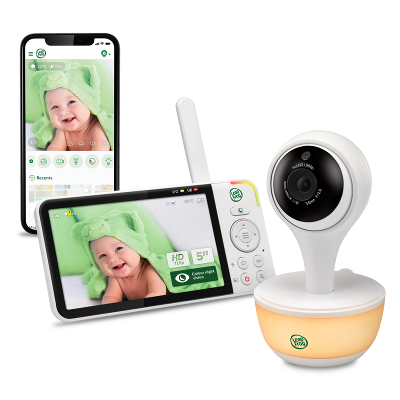 LeapFrog LF815HD Smart Video Baby Monitor 5'' HD Display Colour Night Vision (Renewed)