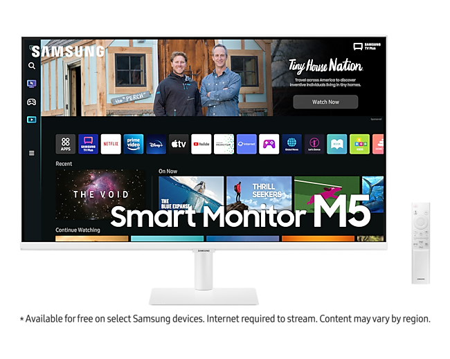 Samsung 32'' M50B White FHD Smart Monitor With Speakers & Remote LS32BM501EUXXU (New)