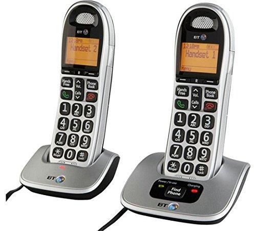 BT 4000 Twin Digital Cordless Home Phone Big Button Nuisance Call Blocker (Renewed)