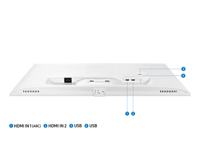 Samsung 32'' Smart Monitor M50B White FHD With Speakers & Remote LS32BM501EUXXU (New / Open Box)